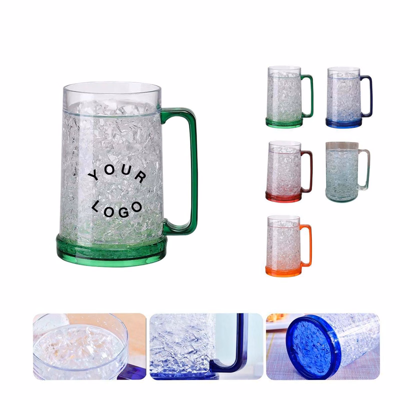 15oz Double Layer Gel Cooling Cup with Ergonomic Grip