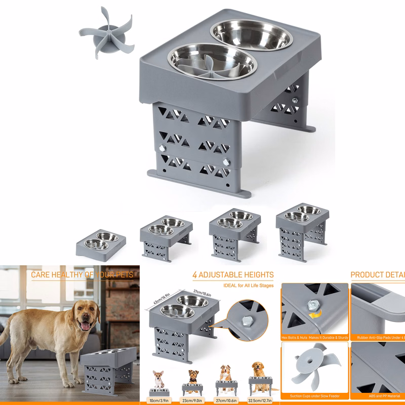 Elevated Slow Feeder Dog Bowls