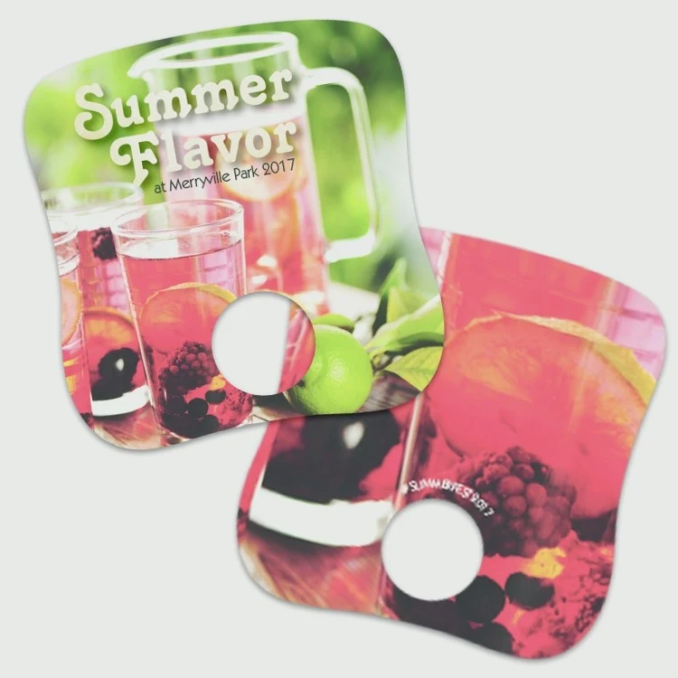 Hand Fan - No Handle - 7.375x7.75 Laminated - 14 pt. 1