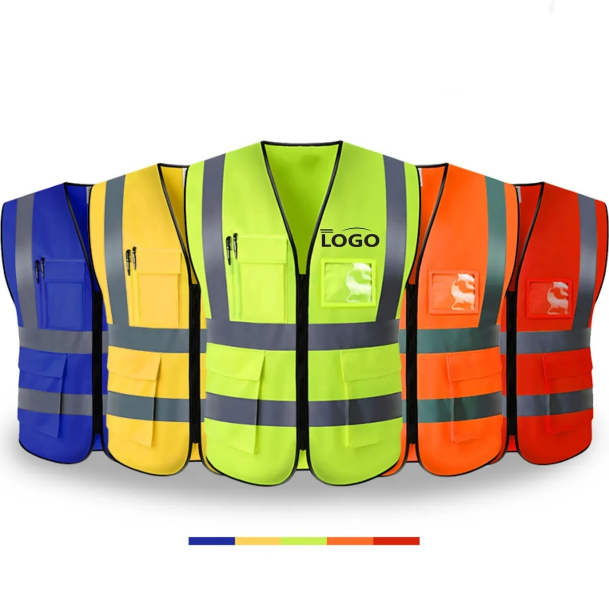 High Visibility Reflective Work Safety Vest With Pockets 1