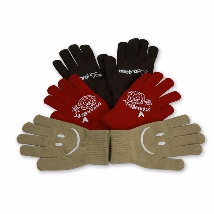 Knitted Gloves (Pair) - Screen Printed