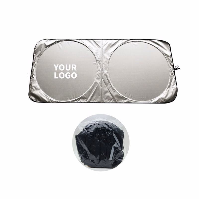 Foldable Car Windshield Sunshade With Storage Bag 59.1 x 27.6"