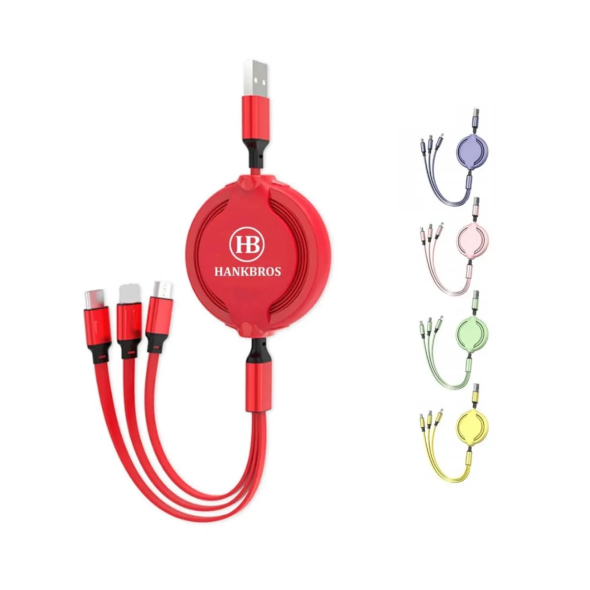 3 in 1 Retractable USB Charging Cable 1