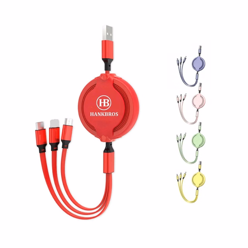 3 in 1 Retractable USB Charging Cable