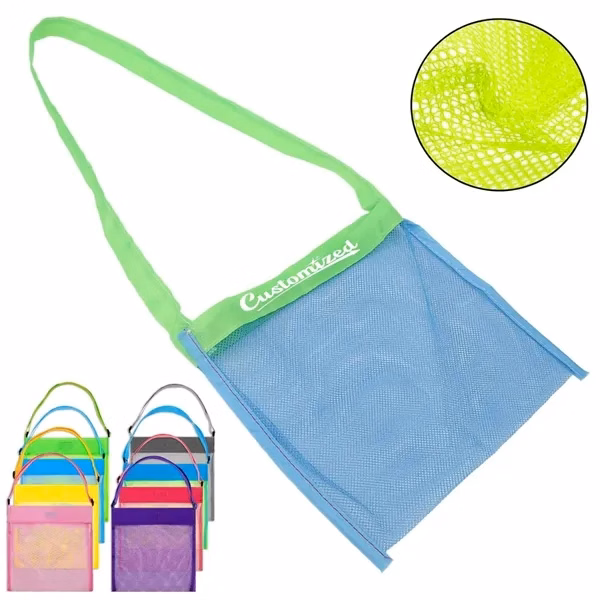 Custom Transparent Mesh Zipper Pouch with Handle — Party & Event Favor Gift
