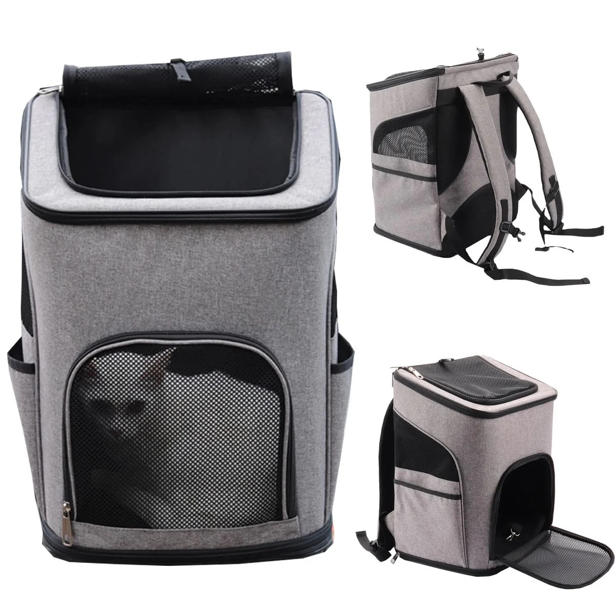 Oxford cloth large capacity shoulder breathable pet backpack 1