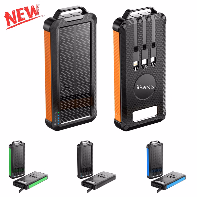 New Arrival ! Wireless Solar Power Charger Built-in Cable