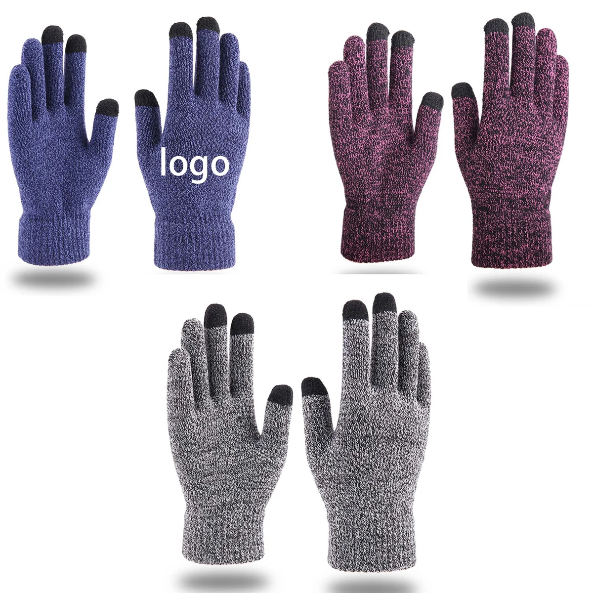 Winter Touch Screen Knitted Gloves 1