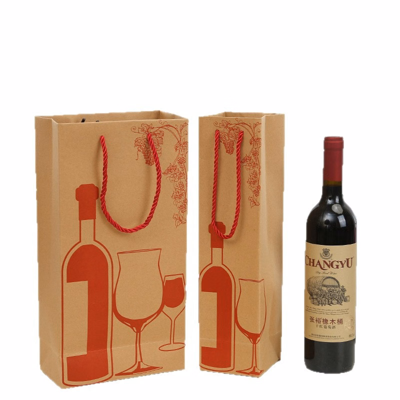 Kraft Paper Wine Pack Handbag