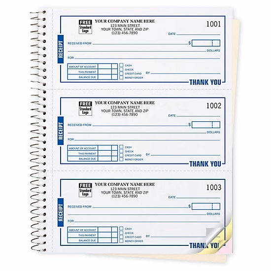 Receipts, High-Impact Booked Desk-Size