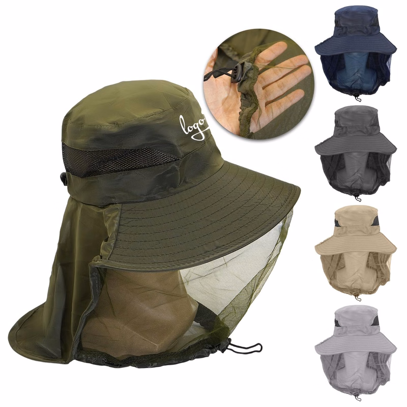 Safari Sun Hat with Veil Mesh Protection From Insect