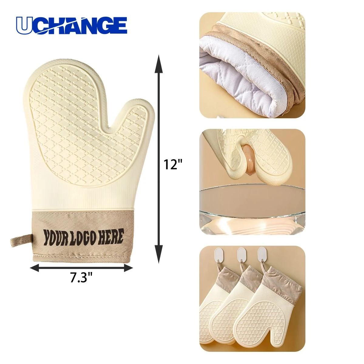 Silicone Oven Mitt Heat Protection for Kitchen Use 1