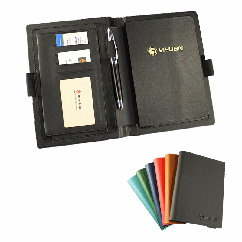 PU Magnetic Buckle Document Bag Notebook Large-Capacity