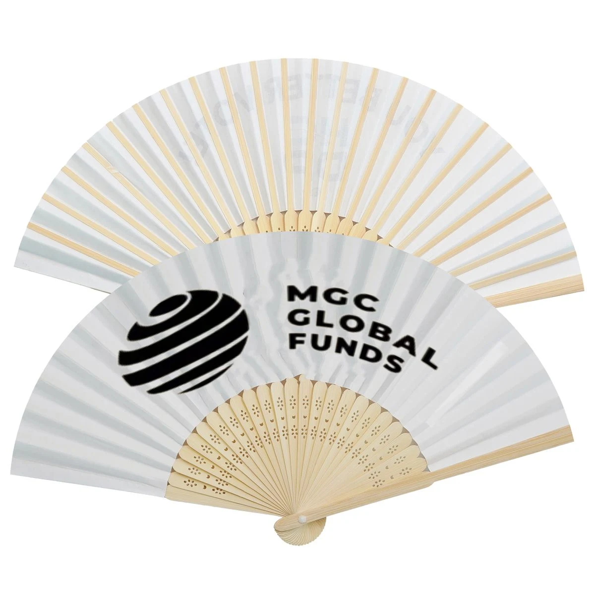 Personalized Paper Fan with Bamboo Handle ?C Handheld Fan 1