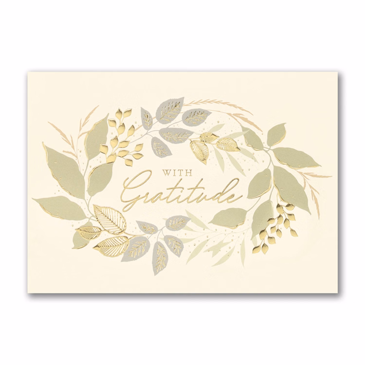 Gratitude Greenery Thanksgiving Card