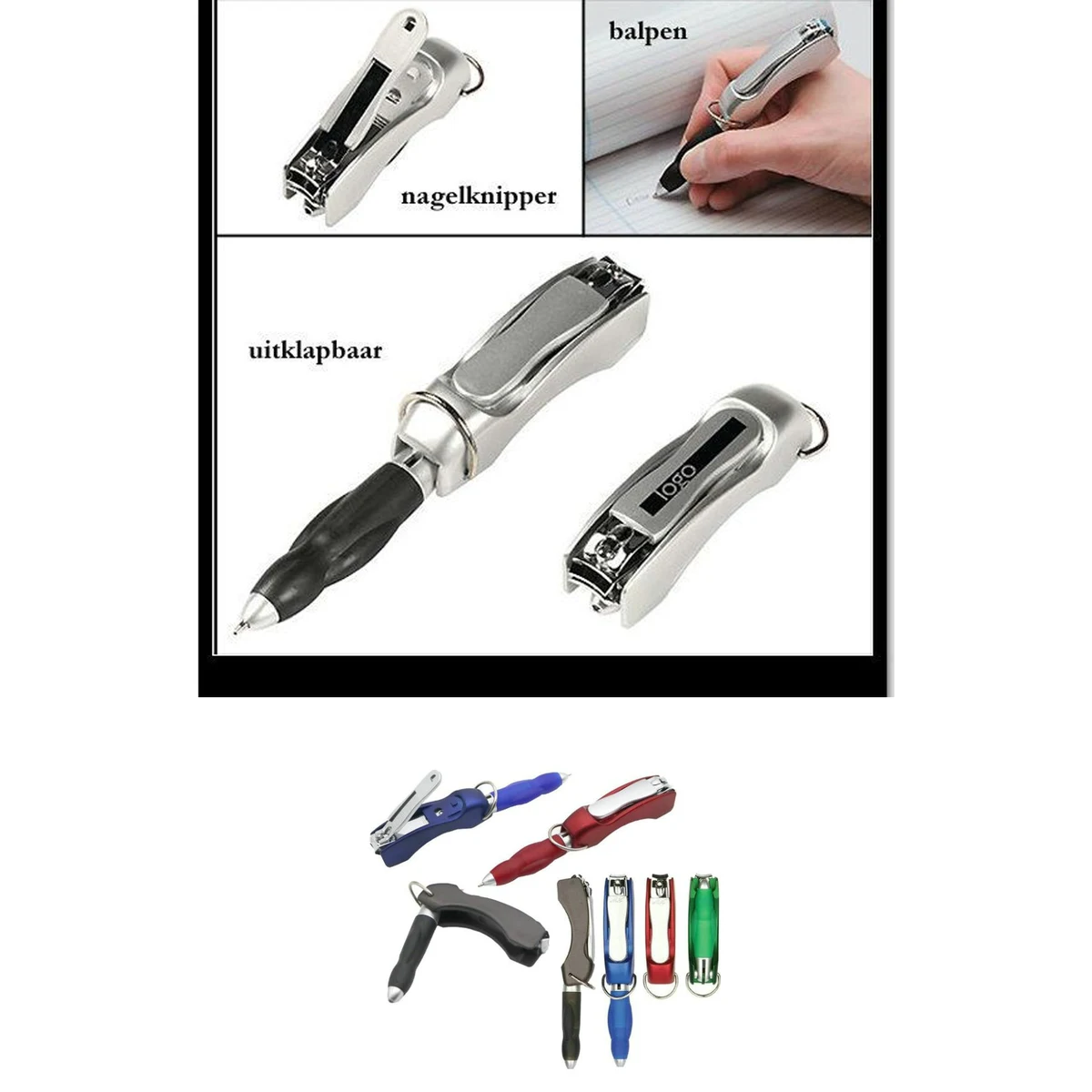 Mini Keychain Clipper Ballpoint Pen 1