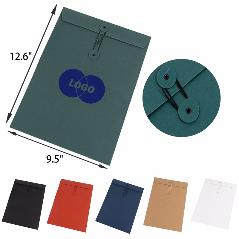 Stylish A4 Kraft Paper Folder Document Bag