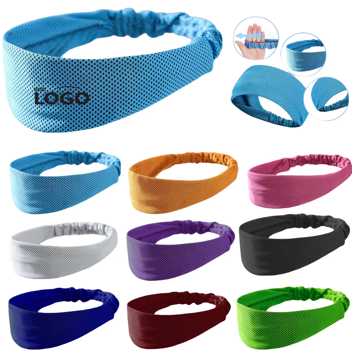 Unisex Cooling Running Headband Sweat Absorbing Stretch Fit for Summer Sports 1
