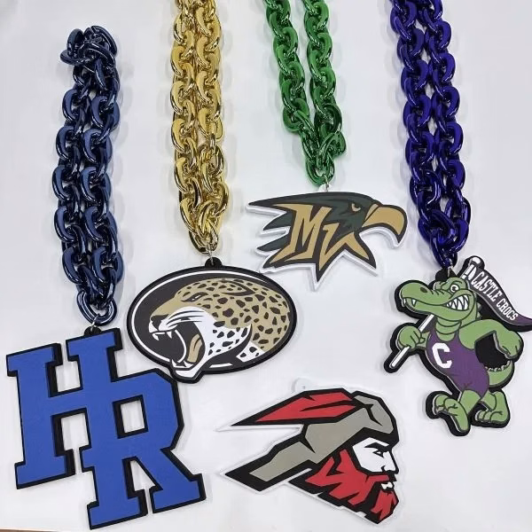 Custom 3D Foam Chain Football Fan Necklace
