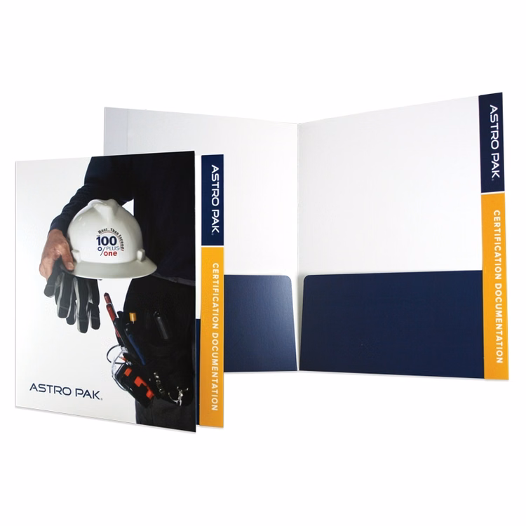 Reinforced Edge File Tab Presentation Folders
