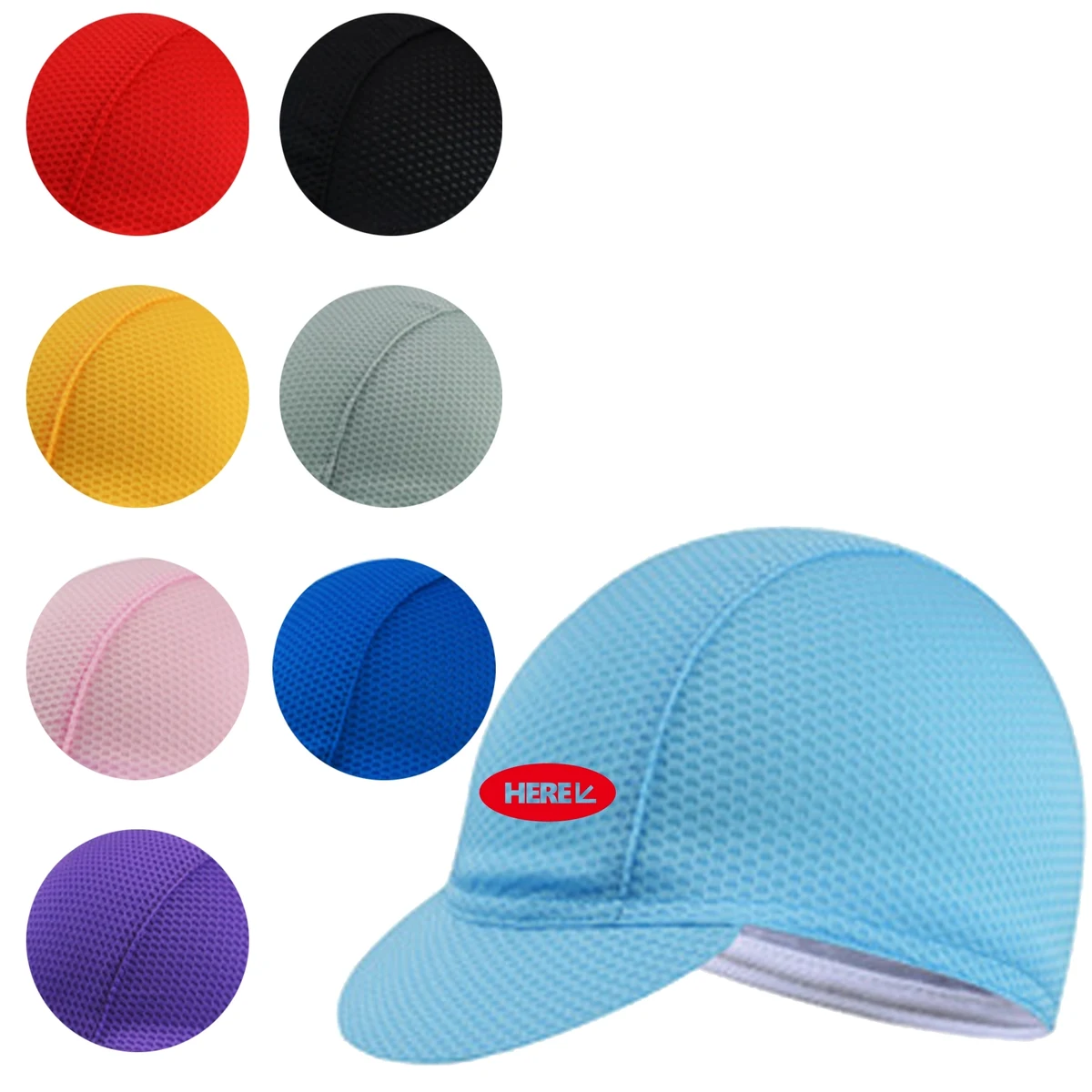 Lycra Mesh Fabric Sweat Wicking Cycling cap 1