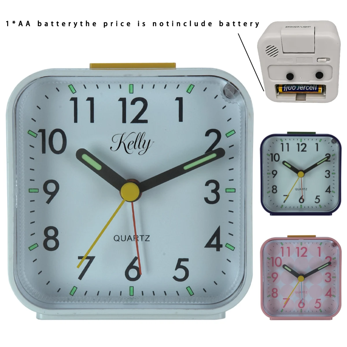 Plastic Analog Silent Alarm Clock 1