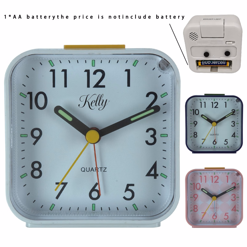 Plastic Analog Silent Alarm Clock