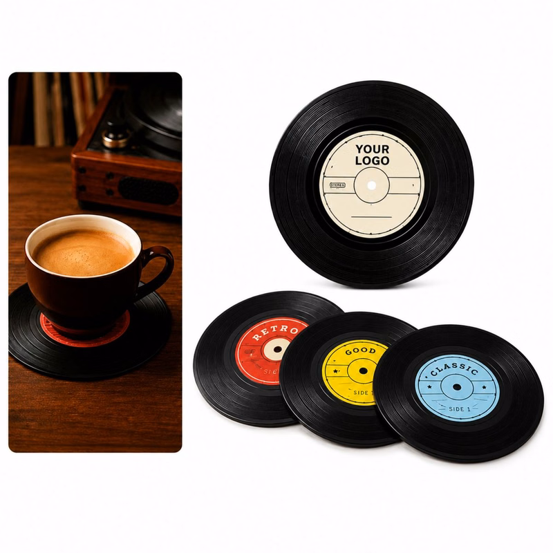 Vinyl Record Shaped Coaster
