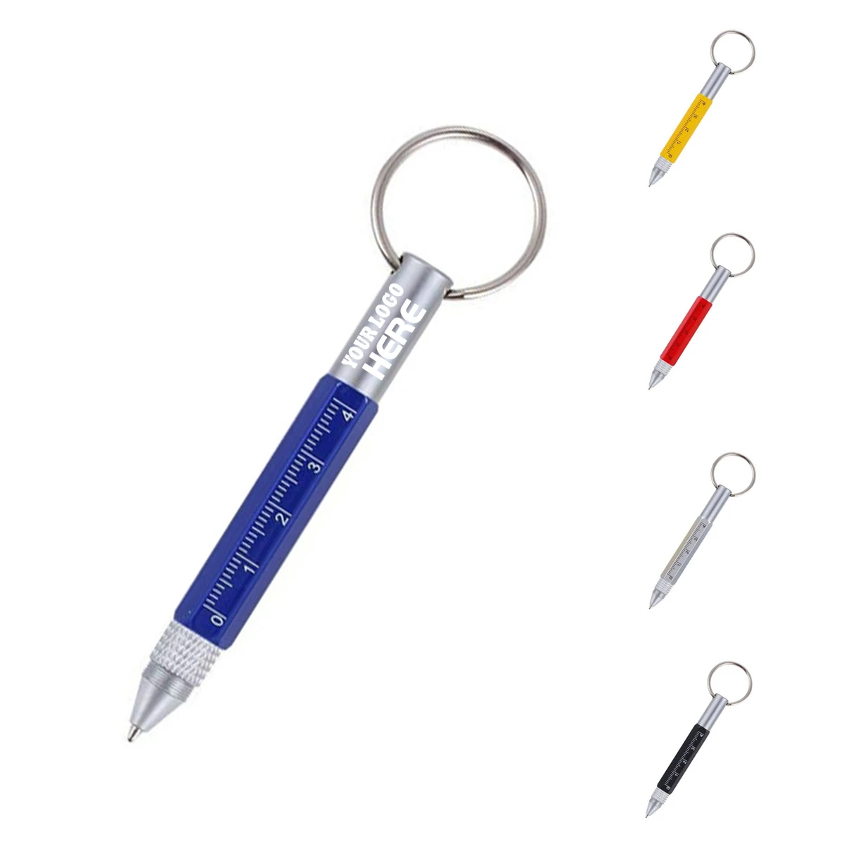 Multiuse Twist Metal Pen With Keyring 1