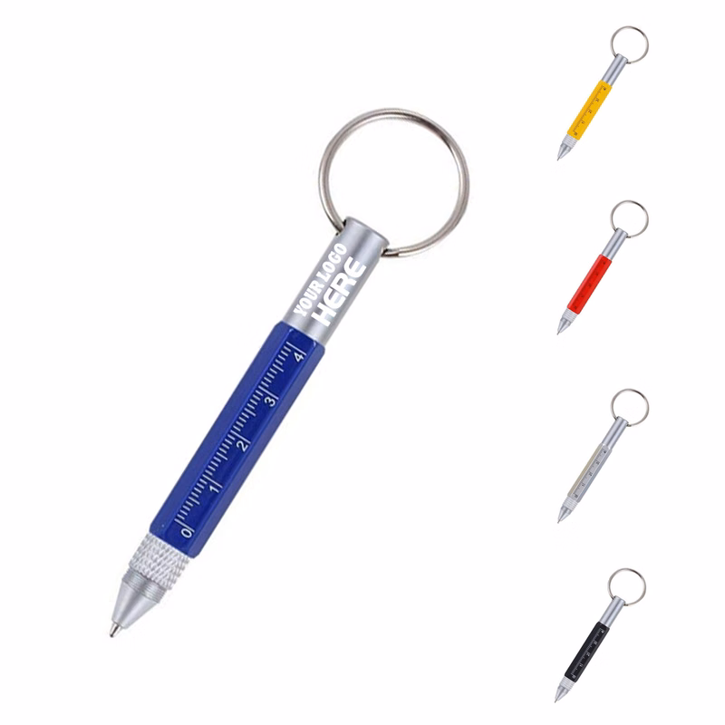 Multiuse Twist Metal Pen With Keyring