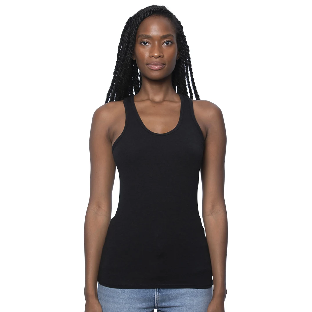 Viscose Bamboo Organic Combed Spandex Racer Tank 1