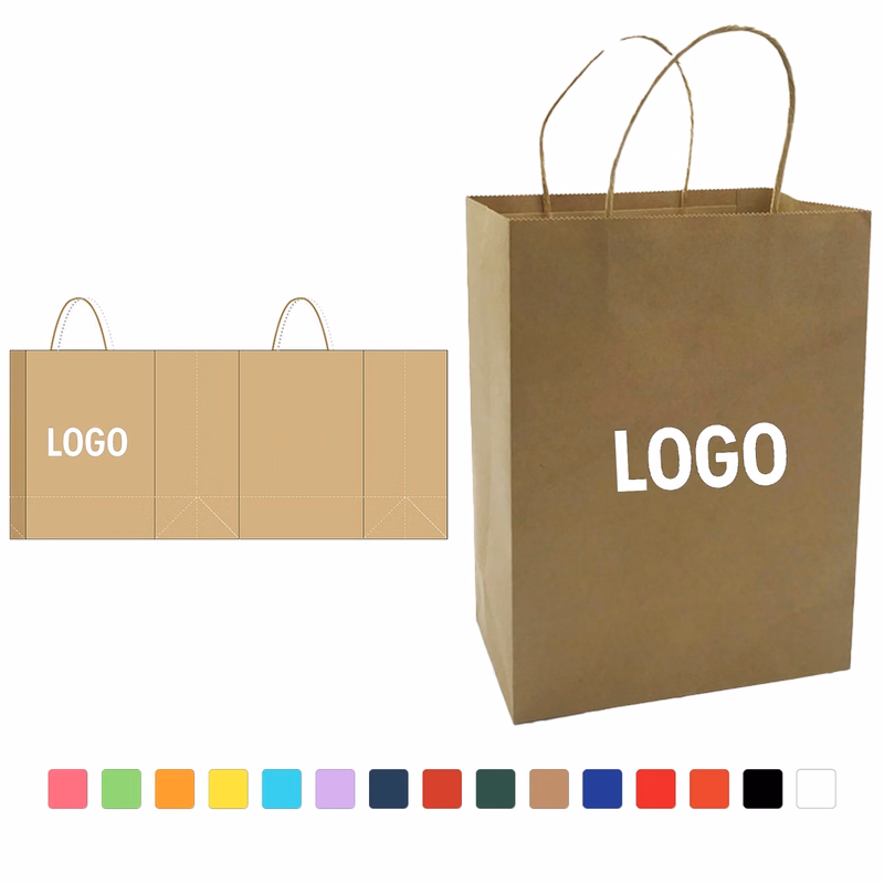Custom Kraft Paper Shopping Bag with Logo