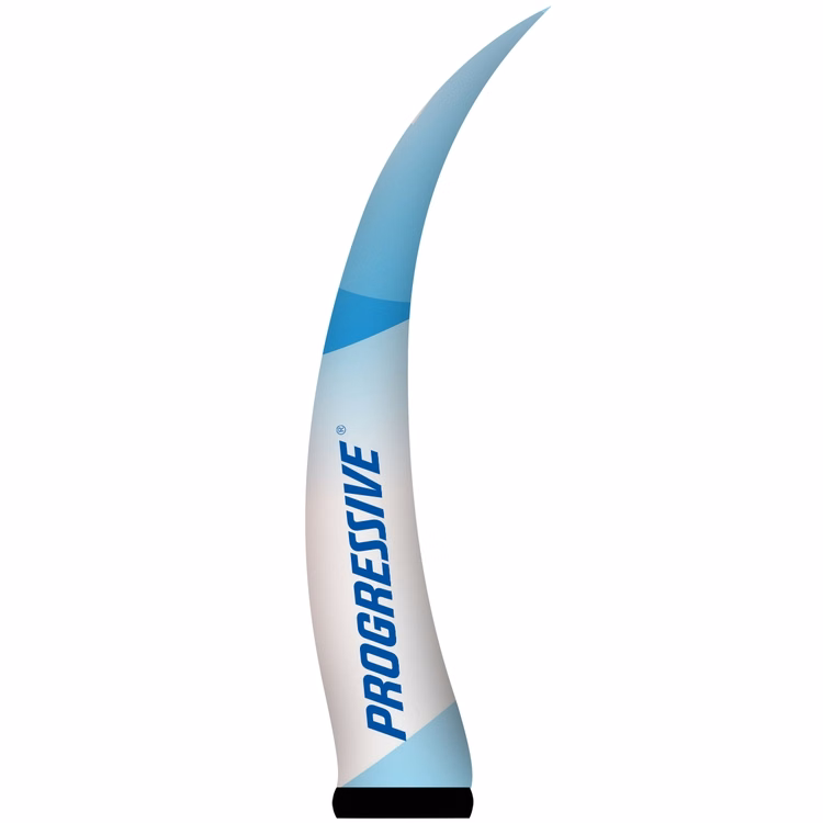 AirePin™ LED Inflatable Column, Horn_White Progressive insurance -10'H