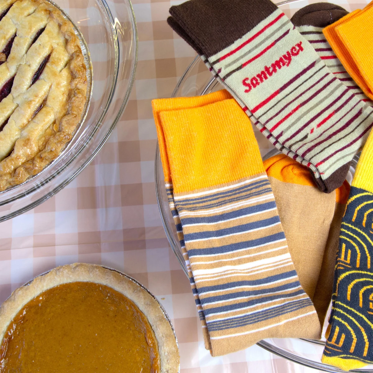 Cotton Thanksgiving Socks - Give Thanks for Comfortable Feet - American Made 1