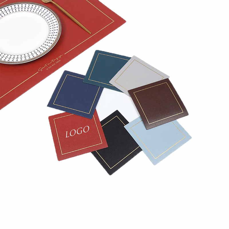Soft Square Leather Coaster MOQ 50PCS