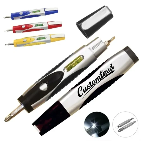 Custom Aluminum LED Multi Tool Pen with Screwdriver Bits — Tech & Tradesman Giveaway 1