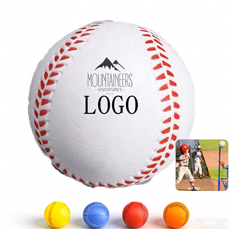 Soft Foam Baseball Stress Ball 9 Inch Size for Game Day Giveaways