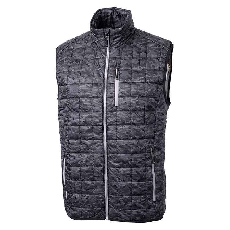 Cutter & Buck Rainier PrimaLoft Men's Eco Insulated Full Zip Printed Puffer Vest 1