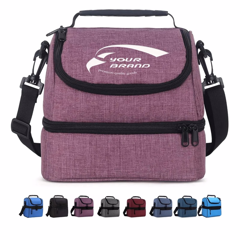 Double Layer Unisex Refrigerated Insulated Lunch Bag