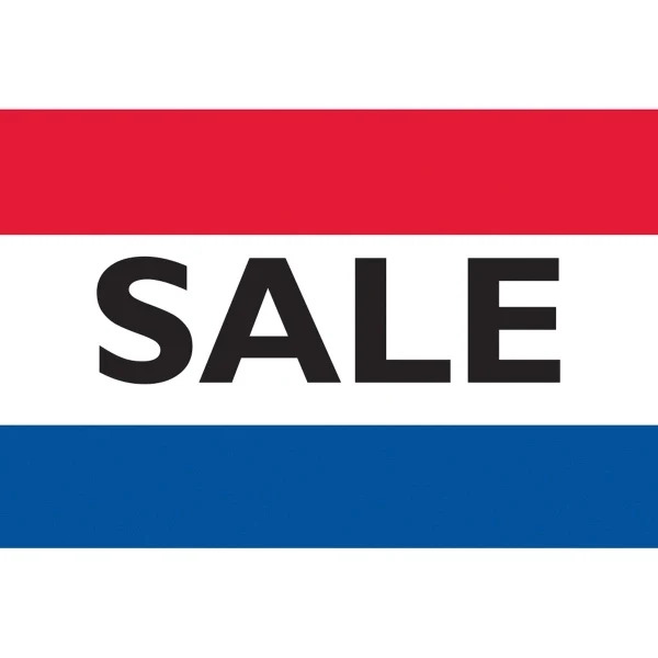 12" x 16" 3 Stripe Message Car Flag - ePoly 1