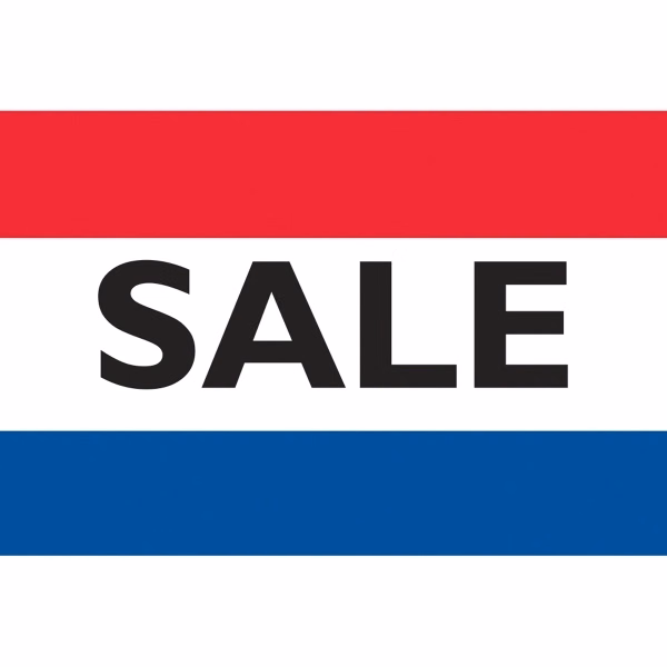 12" x 16" 3 Stripe Message Car Flag - ePoly