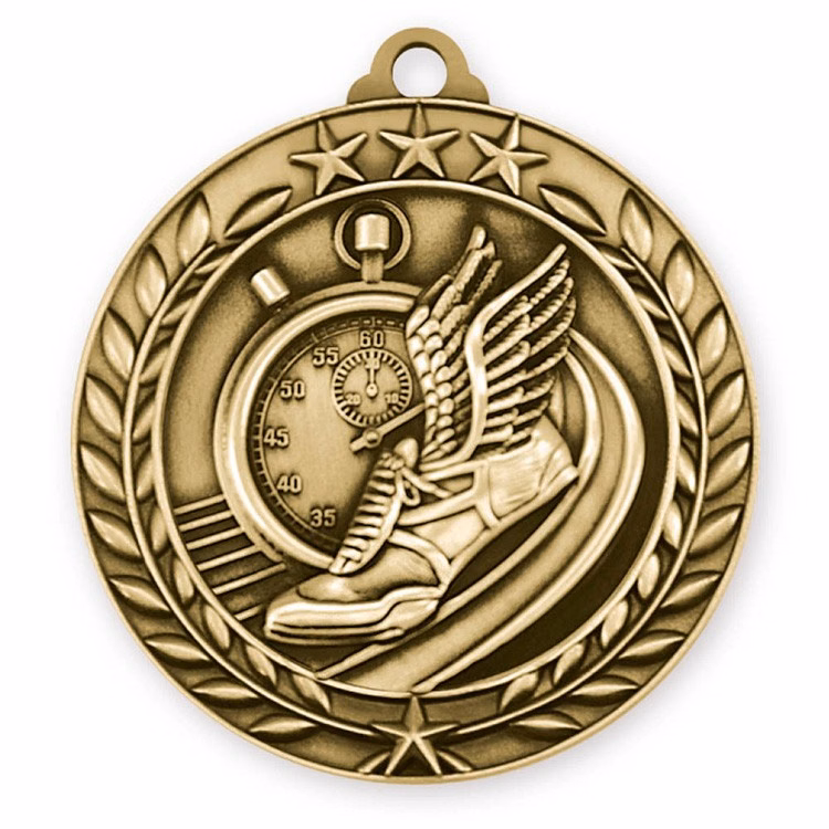 Track Wreath Award Medallion (1-3/4")