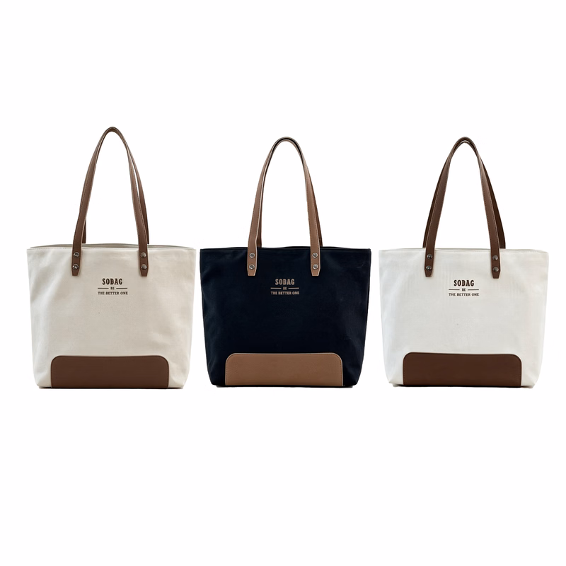 Soft Wide Handle Canvas Tote Bag