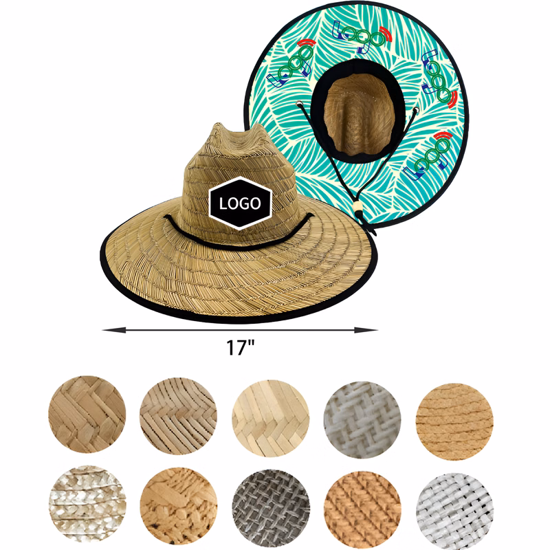MOQ 50 PCS Breathable Beach Vacation Straw Hat