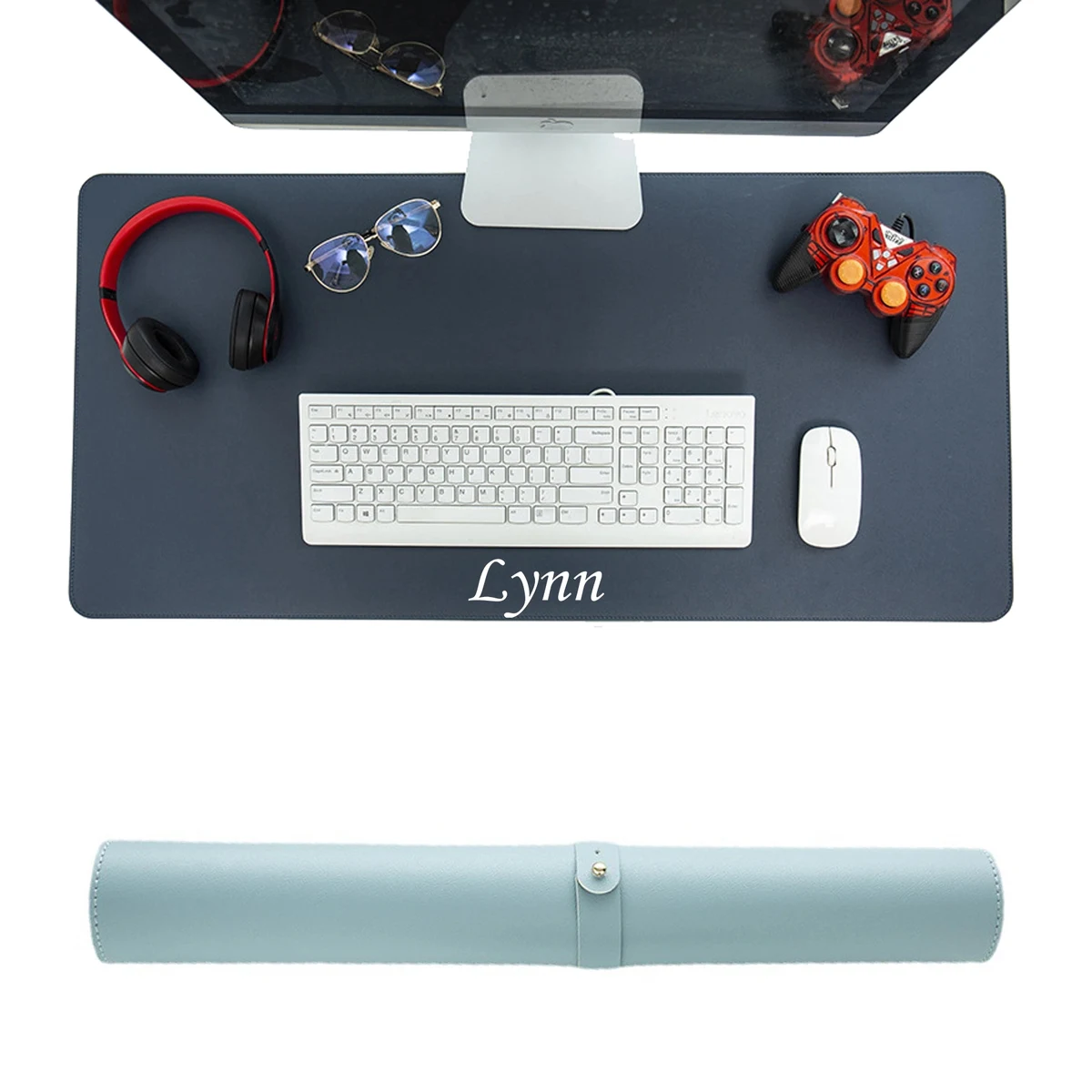 Large Double-Sided PU Leather Mouse Pad 1