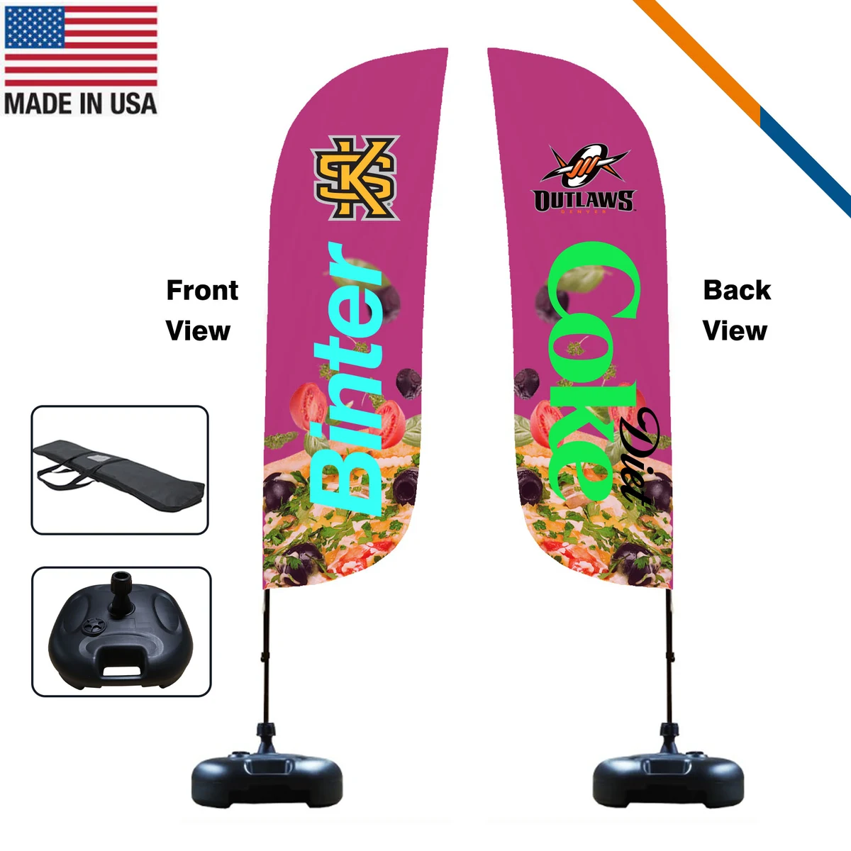 10' Tamra Double-Sided Feather Flag 1