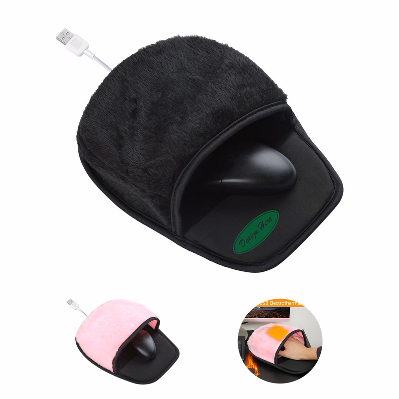 USB Heated Plush Mouse Pad - Stay Warm While You Work