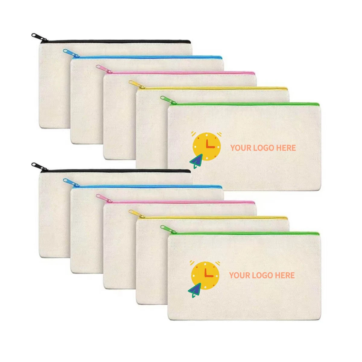 MOQ 10 pcs Stationery Storage Bag, custom tote bag with logo imprint 1