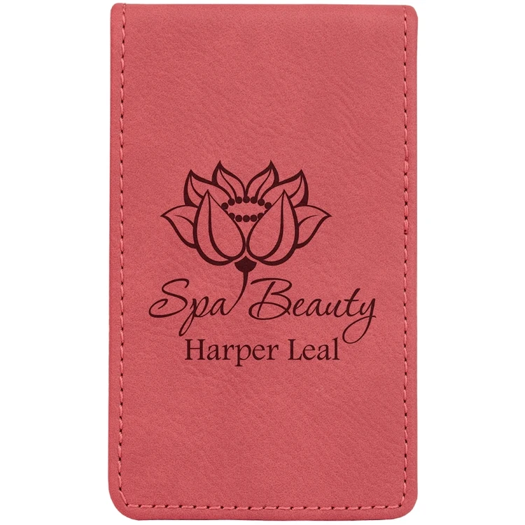 Engraved Pink Leatherette Manicure Set 1
