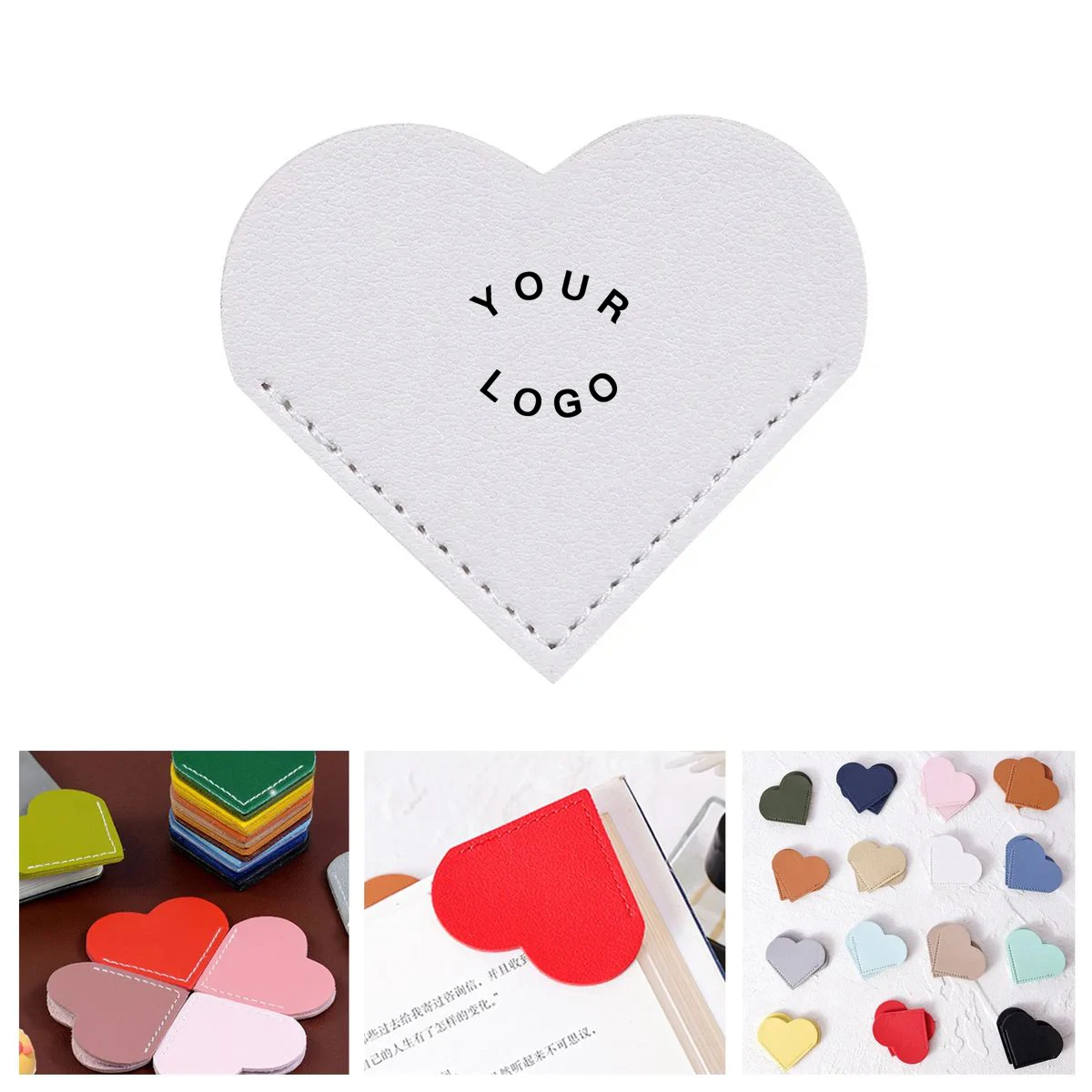 Heart Shaped Leather Bookmark for Daily Use 1